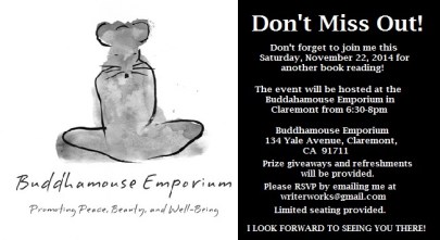 buddhamouse november 22 book reading
